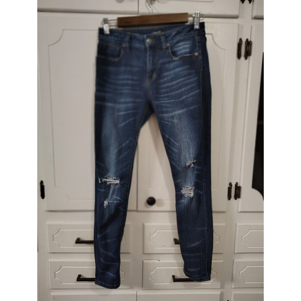 Miss Me Jeans Signature Super Skinny Womens Sz 26 Stretch Y2K Retro Distressed
